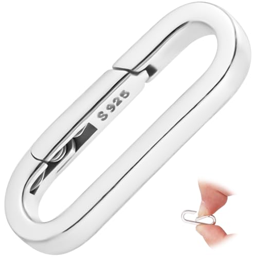 Beebeecraft 1 ovaler Boxspringring 925 Sterlingsilber Federtorringe Mit Karabinerhaken Schnalle Karabinerverschluss Verbindungsstück Mit Poliertuch Für Die Schmuckherstellung Armbänder Halsketten Beebeecraft 1 ovaler Boxspringring 925 Sterlingsilber Federtorringe Mit Karabinerhaken Schnalle Karabinerverschluss Verbindungsstück Mit Poliertuch Für Die Schmuckherstellung Armbänder Halsketten von Beebeecraft