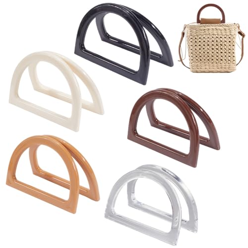 Beebeecraft 10 Stück 5 Farben D Förmiger Taschengriff Aus Kunststoff Holzimitat Für Ersatzhandtaschen Makramee Gehäkelte Geldbörsenherstellung 3.4x4.7 Zoll Beebeecraft 10 Stück 5 Farben D Förmiger Taschengriff Aus Kunststoff Holzimitat Für Ersatzhandtaschen Makramee Gehäkelte Geldbörsenherstellung 3.4x4.7 Zoll von Beebeecraft