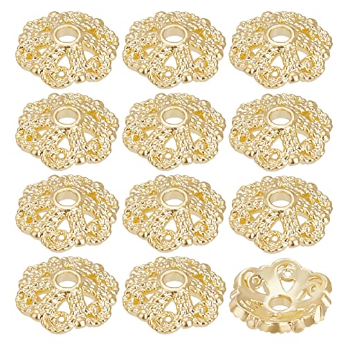 Beebeecraft 100 Stück/Box Spacer Beads Caps 14 Karat Vergoldetes Messing Filigrane Perlenkappen 6 Blütenblatt-Endkappen Für Armbänder, Halsketten, DIY Schmuckherstellung, Bastelbedarf Beebeecraft 100 Stück/Box Spacer Beads Caps 14 Karat Vergoldetes Messing Filigrane Perlenkappen 6 Blütenblatt-Endkappen Für Armbänder, Halsketten, DIY Schmuckherstellung, Bastelbedarf von Beebeecraft