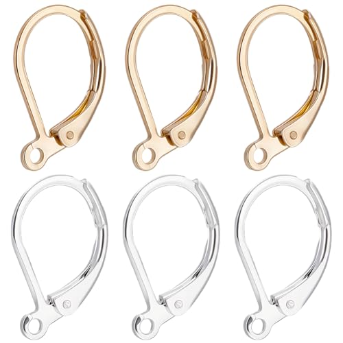 Beebeecraft 100 Stück 2 Farben Leverback Ohrringhaken 18K Gold & 925 Sterling Silber Plattiert 316L Chirurgischer Edelstahl Französische Ohrhaken Beschläge Zur Schmuckherstellung Beebeecraft 100 Stück 2 Farben Leverback Ohrringhaken 18K Gold & 925 Sterling Silber Plattiert 316L Chirurgischer Edelstahl Französische Ohrhaken Beschläge Zur Schmuckherstellung von Beebeecraft