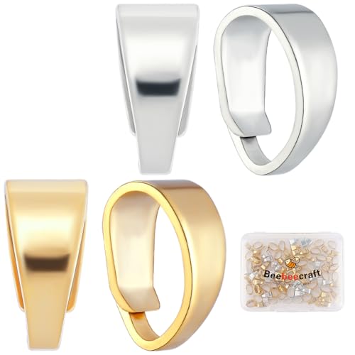 Beebeecraft 100 Stück 2 Farben Schnappösen Für Anhänger 24 Karat Gold Und 925 Sterlingsilber Plattiert Klemmclip Ösen Verschlüsse Verbinder Für Die Schmuckherstellung Halsketten Baumelnde Charms DIY Beebeecraft 100 Stück 2 Farben Schnappösen Für Anhänger 24 Karat Gold Und 925 Sterlingsilber Plattiert Klemmclip Ösen Verschlüsse Verbinder Für Die Schmuckherstellung Halsketten Baumelnde Charms DIY von Beebeecraft