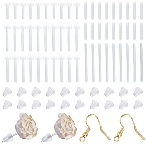 Beebeecraft 100 Stück 5 Stile Ohrringhüllen Durchsichtige Röhrenohrringe Aus Kunststoff Für Empfindliche Ohren Piercingschutz Mit 100 Stück Silikon Ohrmuttern Für Ohren Blanke Ohrstecker Beebeecraft 100 Stück 5 Stile Ohrringhüllen Durchsichtige Röhrenohrringe Aus Kunststoff Für Empfindliche Ohren Piercingschutz Mit 100 Stück Silikon Ohrmuttern Für Ohren Blanke Ohrstecker von Beebeecraft