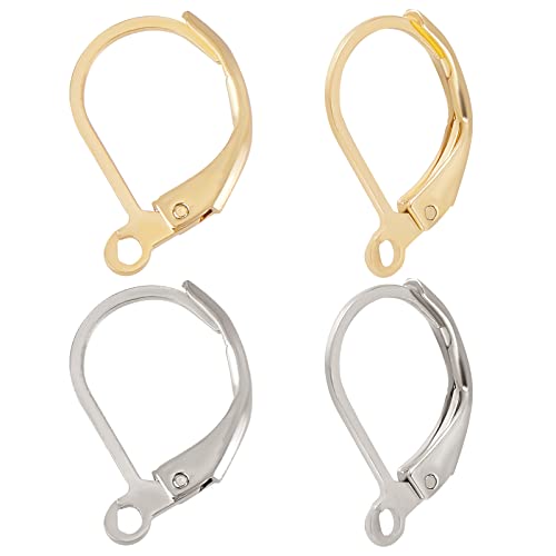 Beebeecraft 100 Stück Brisuren Ohrring Zubehör Edelstahl Französische Ohrringhaken Silber Und Goldfarben 15x11 mm Austauschbar Baumelnder Ohrdraht Zubehör Für Die Schmuckherstellung Beebeecraft 100 Stück Brisuren Ohrring Zubehör Edelstahl Französische Ohrringhaken Silber Und Goldfarben 15x11 mm Austauschbar Baumelnder Ohrdraht Zubehör Für Die Schmuckherstellung von Beebeecraft