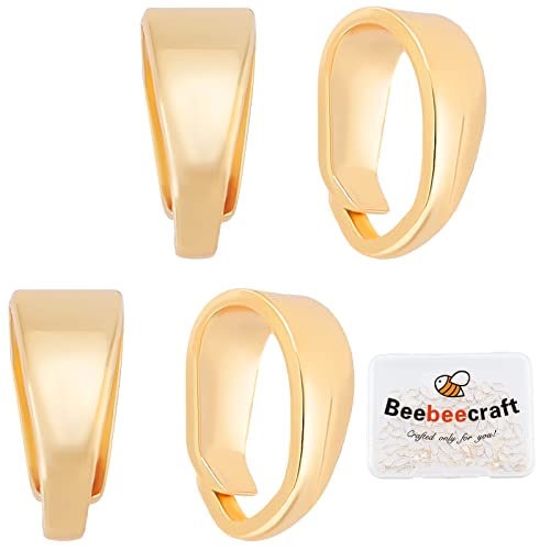 Beebeecraft 100 Stück Halsketten Charm Verschluss 18 Karat Vergoldet Pinch Clip Verschluss Bügel Charm Metall Anhänger Verschlüsse Verbinder Schlaufen Für Die Herstellung von DIY Schmuckverschlüssen von Beebeecraft