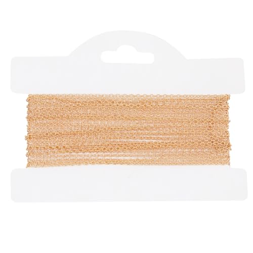 Beebeecraft 16.40 Fuß (5 m) Gliederkette 18 Karat Vergoldetes Messing Schmuckketten Halskettenketten Für Die DIY Herstellung von Halsketten Armbändern Und Schmuck von Beebeecraft