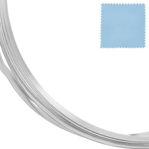 Beebeecraft 1M Langer Schmuckdraht Zum Perlenbinden flache Sterlingsilber Lünettenstreifendrähte Für DIY Bastelbedarf Mit 925 silbernen Poliertüchern Zur Reinigungspflege Beebeecraft 1M Langer Schmuckdraht Zum Perlenbinden flache Sterlingsilber Lünettenstreifendrähte Für DIY Bastelbedarf Mit 925 silbernen Poliertüchern Zur Reinigungspflege von Beebeecraft