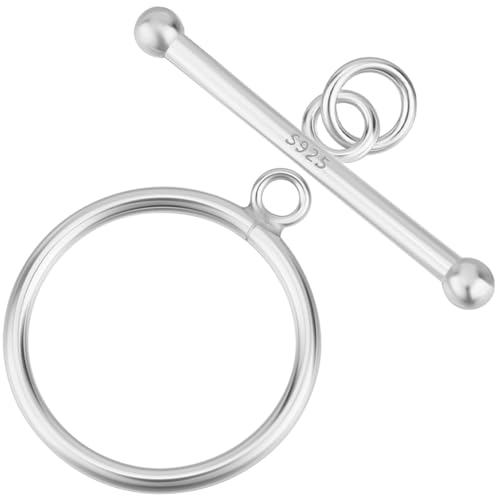 Beebeecraft 2 Set Mit 925 Knebelverschlüssen Aus Sterlingsilber Rund Für Ringe Knebelverschlüsse Mit T Stange Runde Verschlüsse Zur Schmuckherstellung Halsketten Armbänder Ohrringe DIY Bastelarbeiten Beebeecraft 2 Set Mit 925 Knebelverschlüssen Aus Sterlingsilber Rund Für Ringe Knebelverschlüsse Mit T Stange Runde Verschlüsse Zur Schmuckherstellung Halsketten Armbänder Ohrringe DIY Bastelarbeiten von Beebeecraft