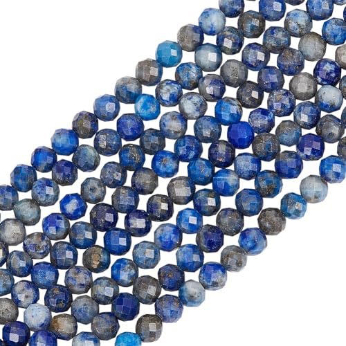 Beebeecraft 2 Stränge 240 Stück Lapps Lazily Perlen 3 mm Natürlicher Kristallstein Blau Rund Facettiert Mikroschliff Lose Abstandsperlen Charms Für DIY Schmuckherstellung Bastelbedarf Beebeecraft 2 Stränge 240 Stück Lapps Lazily Perlen 3 mm Natürlicher Kristallstein Blau Rund Facettiert Mikroschliff Lose Abstandsperlen Charms Für DIY Schmuckherstellung Bastelbedarf von Beebeecraft