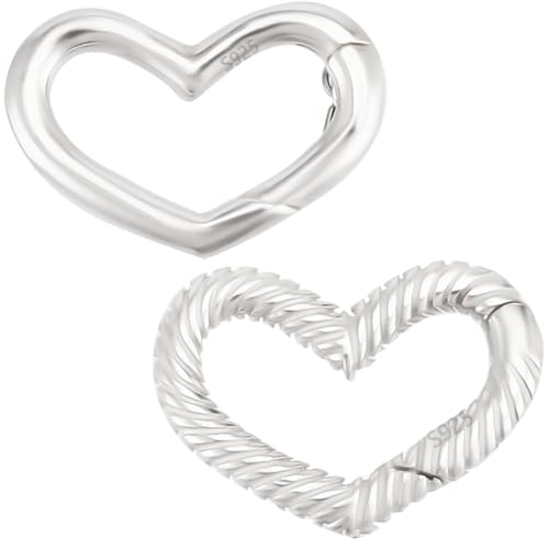 Beebeecraft 2 Stück 2 Stile Herz Federring 925 Sterlingsilber Liebesherz O Ring Karabinerverschluss Für Die Schmuckherstellung Halsketten Armbänder Beebeecraft 2 Stück 2 Stile Herz Federring 925 Sterlingsilber Liebesherz O Ring Karabinerverschluss Für Die Schmuckherstellung Halsketten Armbänder von Beebeecraft