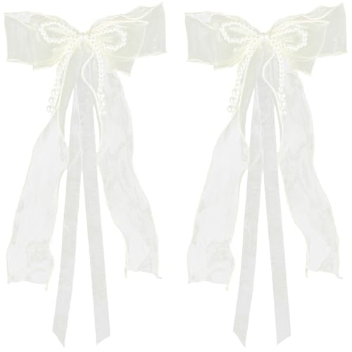 Beebeecraft 2 Stück Garnperlen Schleifenanhänger 47x18.5x1.9cm Hellgelb Fliege Haarspange Dekorationszubehör Mit Kunststoffperle Für Damen Geldbörse Vorhang Haartuch Home Party Dekoration von Beebeecraft