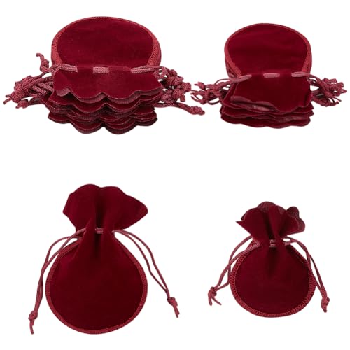 Beebeecraft 20 Stück SamtKordelzugbeutel In 2 Größen Dunkelrot Burgunderrot Weicher Samtstoff Schmuck Geschenk Kalebassebeutel Zur Aufbewahrung von Halsketten Armbändern Ohrringen Kopfhörern Beebeecraft 20 Stück SamtKordelzugbeutel In 2 Größen Dunkelrot Burgunderrot Weicher Samtstoff Schmuck Geschenk Kalebassebeutel Zur Aufbewahrung von Halsketten Armbändern Ohrringen Kopfhörern von Beebeecraft