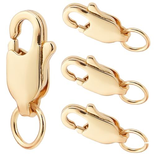 Beebeecraft 20 Stück Schmuckverschlüsse 18 Karat vergoldet Karabinerverschlüsse mit Biegeringe für Bastelarbeiten Schmuckherstellung Halsketten Armbänder 12 x 6 x 3 mm Beebeecraft 20 Stück Schmuckverschlüsse 18 Karat vergoldet Karabinerverschlüsse mit Biegeringe für Bastelarbeiten Schmuckherstellung Halsketten Armbänder 12 x 6 x 3 mm von Beebeecraft