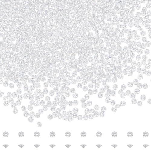Beebeecraft 230 Stück Klar Cubic Zirkonia Stein lose CZ Stein 9 Größen Facettiert Cabochons Strass Spitze Rückseite Kristall Diamant für Nail Art Ohrring Ringherstellung 1.2~10mm von Beebeecraft