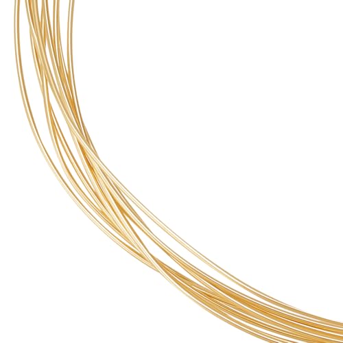 Beebeecraft 24 Gauge Gelbgold-Fülldraht, 1,5 m, 14 Karat goldgefüllter Messingdraht, 0,5 mm, Metall, halbhart, runder Kupferkern, Schmuckschnur für Schmuckherstellung, Armbänder, Ohrringe, Halsketten Beebeecraft 24 Gauge Gelbgold-Fülldraht, 1,5 m, 14 Karat goldgefüllter Messingdraht, 0,5 mm, Metall, halbhart, runder Kupferkern, Schmuckschnur für Schmuckherstellung, Armbänder, Ohrringe, Halsketten von Beebeecraft