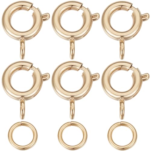 Beebeecraft 30 Stück/Box Federringverschlüsse 24 Karat Vergoldet Karabiner Schmuck Armbandverschlüsse Verbinder Mit 30 Stück Offenen Biegeringen Für Die DIY Schmuckherstellung Beebeecraft 30 Stück/Box Federringverschlüsse 24 Karat Vergoldet Karabiner Schmuck Armbandverschlüsse Verbinder Mit 30 Stück Offenen Biegeringen Für Die DIY Schmuckherstellung von Beebeecraft