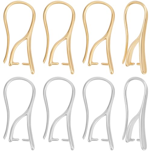 Beebeecraft 32 Stück 2 Stile Ohrhaken Mit Klemmbügel 14 Karat Vergoldetes Und Platinbeschtetes Messing Ohrring Beschläge Verschluss Aus Französischem Draht Ohrringhaken Für Die Schmuckherstellung Beebeecraft 32 Stück 2 Stile Ohrhaken Mit Klemmbügel 14 Karat Vergoldetes Und Platinbeschtetes Messing Ohrring Beschläge Verschluss Aus Französischem Draht Ohrringhaken Für Die Schmuckherstellung von Beebeecraft