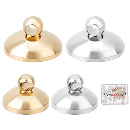 Beebeecraft 40 Stück 2 Größen Perlenkappen Anhängerschlaufen 24 Karat Gold Und 925 Sterlingsilber Plattierte Ösen Stiftschlaufen Perlen Anhänger Verbindungsstück Für Anhänger Halsketten Beebeecraft 40 Stück 2 Größen Perlenkappen Anhängerschlaufen 24 Karat Gold Und 925 Sterlingsilber Plattierte Ösen Stiftschlaufen Perlen Anhänger Verbindungsstück Für Anhänger Halsketten von Beebeecraft