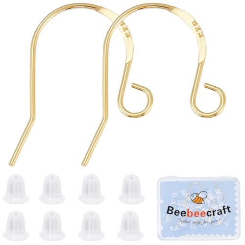 Beebeecraft 5 Paar/Box Echt 18 Karat Vergoldet 925 SterlingsilberOhrhaken Französische Ohrhaken AngelhakenOhrhaken Mit Ohrmuttern Und ÖsenOhrringBeschlägen Für Schmuckherstellungszubehör DIYBasteln Beebeecraft 5 Paar/Box Echt 18 Karat Vergoldet 925 SterlingsilberOhrhaken Französische Ohrhaken AngelhakenOhrhaken Mit Ohrmuttern Und ÖsenOhrringBeschlägen Für Schmuckherstellungszubehör DIYBasteln von Beebeecraft