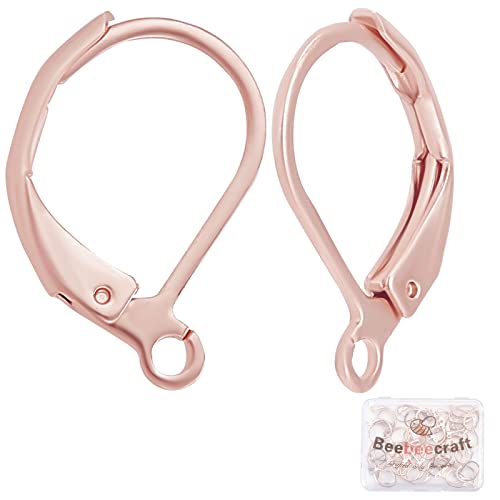 Beebeecraft 50 Stück/Box Brisur Ohrringzubehör Edelstahlverschluss Ohrringhaken 15.5x10x1.5 mm Ohrdrahtclip Ohrringverbinder Roségold Für Die Schmuckherstellung Beebeecraft 50 Stück/Box Brisur Ohrringzubehör Edelstahlverschluss Ohrringhaken 15.5x10x1.5 mm Ohrdrahtclip Ohrringverbinder Roségold Für Die Schmuckherstellung von Beebeecraft