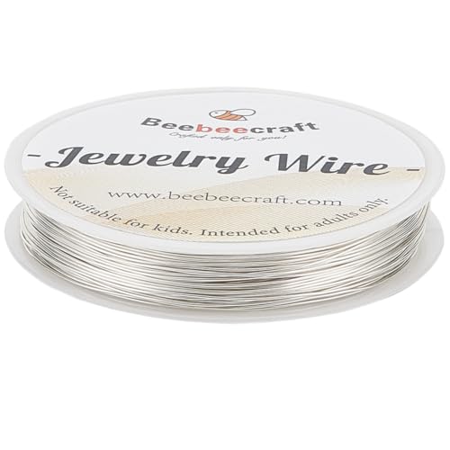 Beebeecraft 98.43 Fuß Silberschmuckdraht 22 Gauge 0.6 mm 925 Sterlingsilber Plattierter Kupferdraht Absolut Weicher Runder Perlendraht Für Schmuckherstellungszubehör Und Bastelarbeiten Beebeecraft 98.43 Fuß Silberschmuckdraht 22 Gauge 0.6 mm 925 Sterlingsilber Plattierter Kupferdraht Absolut Weicher Runder Perlendraht Für Schmuckherstellungszubehör Und Bastelarbeiten von Beebeecraft