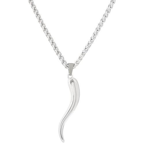 Beebeecraft Anhänger Aus Italienischem Horn 304 Edelstahlkette Halsketten Glücksbringeranhänger Aus Italienischem Horn Mit Kunststoffbox Für Frauen Und Männer Geschenk Beebeecraft Anhänger Aus Italienischem Horn 304 Edelstahlkette Halsketten Glücksbringeranhänger Aus Italienischem Horn Mit Kunststoffbox Für Frauen Und Männer Geschenk von Beebeecraft
