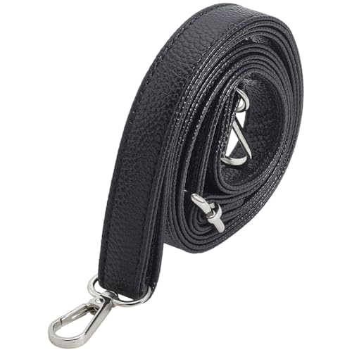 Beebeecraft Ersatz Taschenriemen Aus Kunstleder Ersatzgriffe Für Handtaschen Aus Schwarzem Leder Verstellbare Schultergurtverlängerungen Für Umhängetaschen Mit Legierungsverschlüssen 73~129cm Lang von Beebeecraft