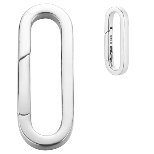 Beebeecraft Ovale Torringe 925 Sterlingsilber Runder Karabinerhaken Mit Auslösefeder Für Schlüsselanhänger Schmuck DIY Basteln von Beebeecraft