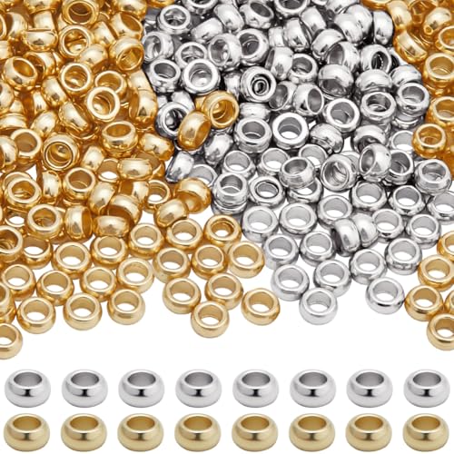 Beebeecraft Runde Quetschperlen, 1,9 mm, 18 Karat vergoldet, 316 Edelstahl, Metallklemme, Endstopper, lose Abstandshalter, Perlen für Schmuckherstellung, DIY, Handwerk, Armband, Halskette, 500 Stück Beebeecraft Runde Quetschperlen, 1,9 mm, 18 Karat vergoldet, 316 Edelstahl, Metallklemme, Endstopper, lose Abstandshalter, Perlen für Schmuckherstellung, DIY, Handwerk, Armband, Halskette, 500 Stück von Beebeecraft