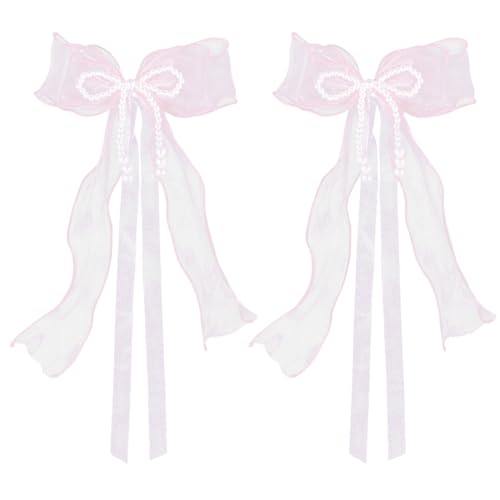Beebeecraft Schleifen-Broschennadeln, 47 x 18,5 cm, Spitze mit Kunststoffperle, hellrosa, Spitze, Schleife, Raffhalter für Bogg Bag Vorhang, Haartuch, Zuhause, Party-Dekoration, 2 Stück Beebeecraft Schleifen-Broschennadeln, 47 x 18,5 cm, Spitze mit Kunststoffperle, hellrosa, Spitze, Schleife, Raffhalter für Bogg Bag Vorhang, Haartuch, Zuhause, Party-Dekoration, 2 Stück von Beebeecraft