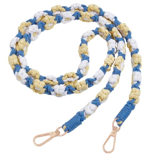 Beebeecraft Taschengurte Aus Seil Gewebte Baumwolle Blau Weiß Gelb Blumenmuster Handgefertigt Schulter Und Umhängetasche Ersatzgurt Mit Metallverschluss Für DIY Basteltaschen Geldbörsen Zubehör Beebeecraft Taschengurte Aus Seil Gewebte Baumwolle Blau Weiß Gelb Blumenmuster Handgefertigt Schulter Und Umhängetasche Ersatzgurt Mit Metallverschluss Für DIY Basteltaschen Geldbörsen Zubehör von Beebeecraft