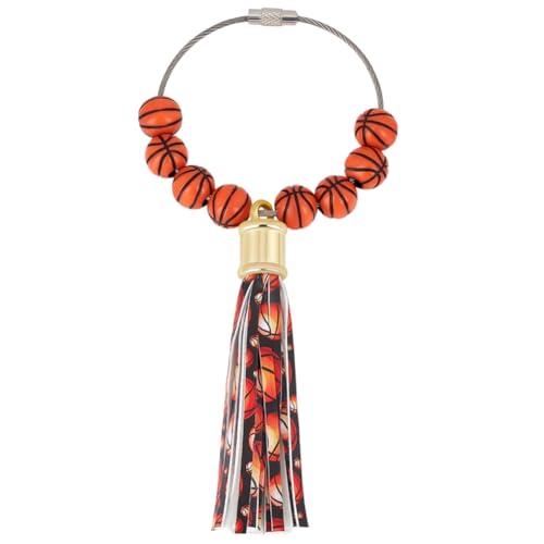 Beebeecraft Tassel Sports Basketball Holzperlen PU Leder Quaste Taschenanhänger Schlüsselanhänger Geldbörse Anhänger Dekoration Schlüsselanhänger Zubehör Für Strandtasche Tote Schlüsselanhänger Beebeecraft Tassel Sports Basketball Holzperlen PU Leder Quaste Taschenanhänger Schlüsselanhänger Geldbörse Anhänger Dekoration Schlüsselanhänger Zubehör Für Strandtasche Tote Schlüsselanhänger von Beebeecraft