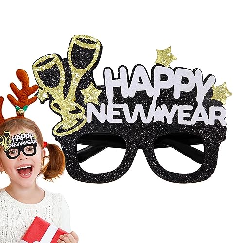 Beedozo Frohes Neues Jahr Brille Silvester Brille Spaß Partybrille Foto Requisite Neujahr Brillen Rahmen Frohe Neues Jahr-Party-Brille Für Happy New Year Brillen Party Dekoration von Beedozo