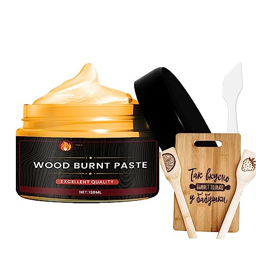 Holzbrennpaste Brennpaste Gel Flammpaste Ätzpaste Für Holz, Einfach Aufzutragende Brennpaste Für Holzhandwerk, DIY Brandmalerei-Zubehör Für Stoff, Papier, Holz, Leder von Beedozo