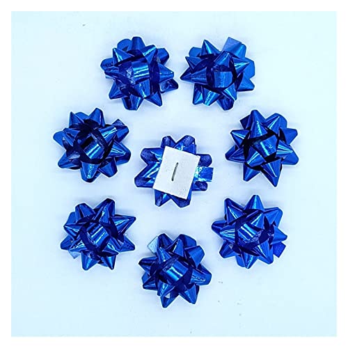 Partydekoration Konfetti, 100 Stück 2,5 cm Mini-Konfetti-Geschenkpapierschleifen, selbstklebende Geschenkpapierschleifen, Hochzeitsgeschenke (Color : Blue) von Beegie
