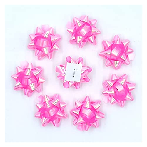 Partydekoration Konfetti, 100 Stück 2,5 cm Mini-Konfetti-Geschenkpapierschleifen, selbstklebende Geschenkpapierschleifen, Hochzeitsgeschenke (Color : Pink) von Beegie