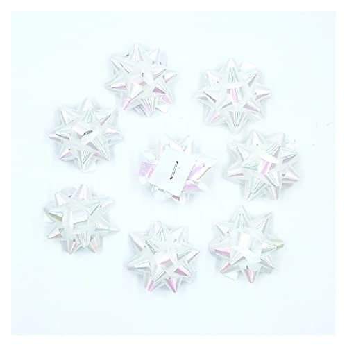 Partydekoration Konfetti, 100 Stück 2,5 cm Mini-Konfetti-Geschenkpapierschleifen, selbstklebende Geschenkpapierschleifen, Hochzeitsgeschenke (Color : White) von Beegie