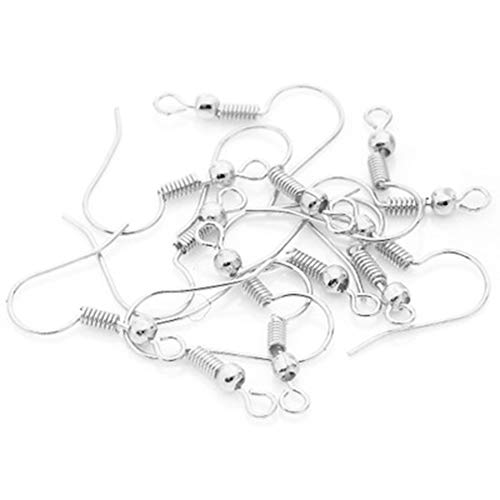 200 StüCk Metall Ohrring Haken, Verwendet für Schmuck Herstellung, DIY Ohrringe, Hand Gemachtes ZubehöR Weiß von Beelooom
