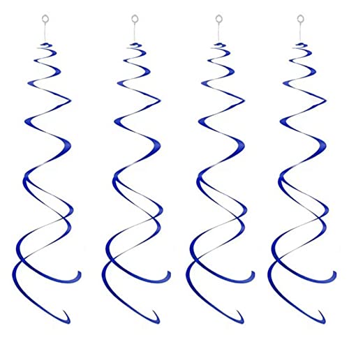 Beelooom Party-Deckendekorationen Partydekoration Geburtstagsdekoration PVC-Spiralanhänger (Blau) von Beelooom