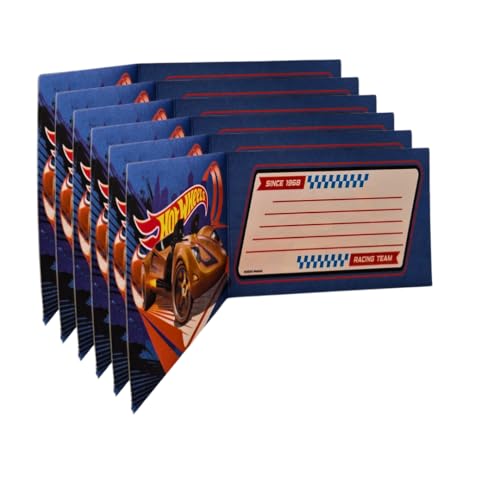 BeenSmile, Hot Wheels, Einladungskarten Kindergeburtst, Einladungen Kindergeburtstag Jungs und Mädchen, ade deine Freunde mit dieser Karte deiner Lieblingsfiguren aus Hot Wheels zu deiner Party ein!6U von BeenSmile