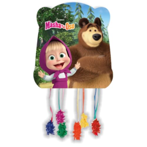 BeenSmile, Masha und der Bär Geburtstag, Geburtstagsdekoration, 1 Geburtstag Deko, Pinata, Girlande, Wimpel, Mottoparty Masha und der Bär, Machen Sie Ihre Party unvergesslich! (Pinata (S)) von BeenSmile
