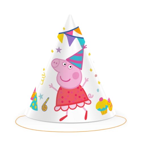 BeenSmile, PEPPA PIG Geburtstagshüte, Partyhüte aus Pappe, Kindergeburtstag Dekoration, Geburtstag Party Hüte, 6 Kappen BeenSmile, PEPPA PIG Geburtstagshüte, Partyhüte aus Pappe, Kindergeburtstag Dekoration, Geburtstag Party Hüte, 6 Kappen von BeenSmile