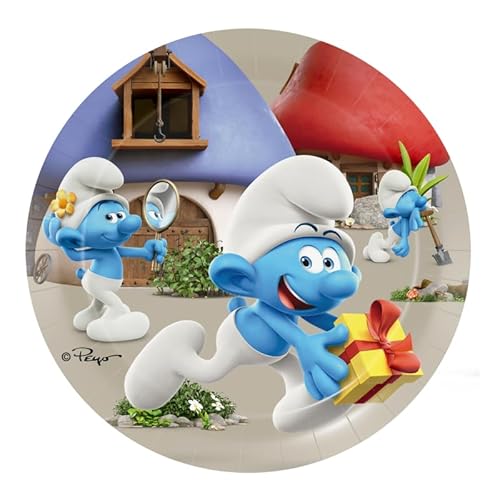 BeenSmile, PITUFOS 8 Teller 18 cm, Einwegteller für Kindergeburtstage, Artikel zur Dekoration von Themenpartys BeenSmile, PITUFOS 8 Teller 18 cm, Einwegteller für Kindergeburtstage, Artikel zur Dekoration von Themenpartys von BeenSmile
