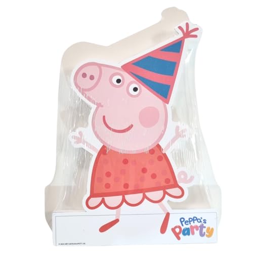 BeenSmile, Peppa Pig Geburtstagsdekorationen, Kork Figur von Peppa Pig zum Dekorieren von Tischen und Kinderpartys, perfekte Größe, 29 x 21 x 3 cm von BeenSmile