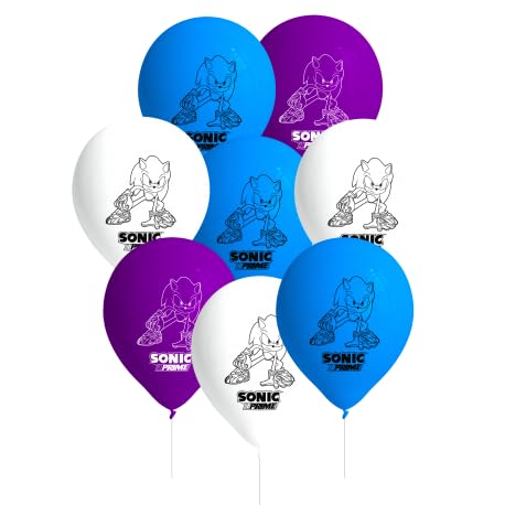 BeenSmile, SONIC PRIME LATEX BALLONS, Luftballons aus Latex, Kindergeburtstag Dekoration, Kinder-Party-Zubehör, 8 Ballons BeenSmile, SONIC PRIME LATEX BALLONS, Luftballons aus Latex, Kindergeburtstag Dekoration, Kinder-Party-Zubehör, 8 Ballons von BeenSmile