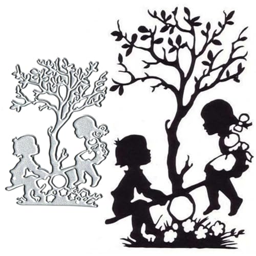 Metall-Stanzformen für Kinder, Baumrahmen, Kinder, die Wippe spielen, Metall-Stanzformen, Stanzschablonen, Kartenpapier, Basteln, Schablone, Metall-Stanzformen, Album, Prägepapier-Stanzformen für Metall-Stanzformen für Kinder, Baumrahmen, Kinder, die Wippe spielen, Metall-Stanzformen, Stanzschablonen, Kartenpapier, Basteln, Schablone, Metall-Stanzformen, Album, Prägepapier-Stanzformen für von BeetirryHu