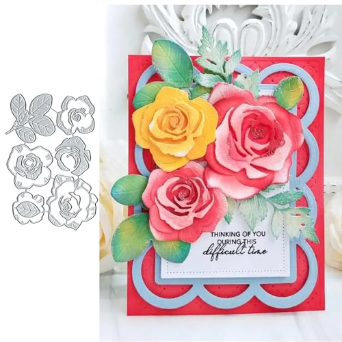 Metall-Stanzschablone mit Rosen, Blumen, Rosen, Rahmen, Stanzschablonen, Stanzschablonen, DIY, Scrapbooking, Karten, Fotoalbum, Basteln, dekorative Prägepapier-Stanzformen für Alben, Karten, Metall-Stanzschablone mit Rosen, Blumen, Rosen, Rahmen, Stanzschablonen, Stanzschablonen, DIY, Scrapbooking, Karten, Fotoalbum, Basteln, dekorative Prägepapier-Stanzformen für Alben, Karten, von BeetirryHu