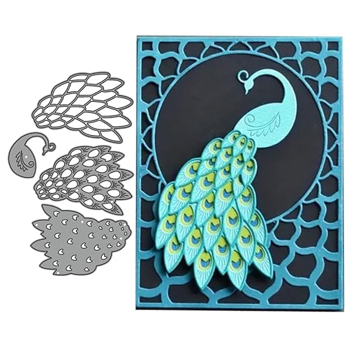 Pfau Schicht Set Metall Stanzformen, Pfau Schicht Set Metall Stanzformen Schneiden Schablonen Karte Papier Handwerk DIY Vorlage Metall Stanzformen Album Prägepapier Stanzformen für Kartenherstellung Pfau Schicht Set Metall Stanzformen, Pfau Schicht Set Metall Stanzformen Schneiden Schablonen Karte Papier Handwerk DIY Vorlage Metall Stanzformen Album Prägepapier Stanzformen für Kartenherstellung von BeetirryHu