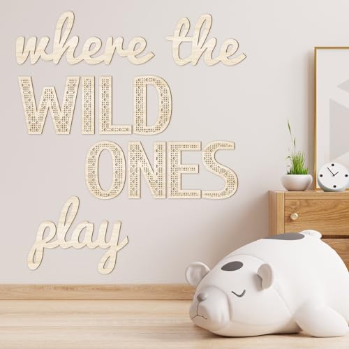 Beeveer Wo die wilden Menschen spielen, Kinderzimmerschild aus Holz, Spielzimmer-Wanddekoration, Spielzimmer-Dekoration, Wortspielschild für Wandschilder (58,4 cm, Holzfarbe) Beeveer Wo die wilden Menschen spielen, Kinderzimmerschild aus Holz, Spielzimmer-Wanddekoration, Spielzimmer-Dekoration, Wortspielschild für Wandschilder (58,4 cm, Holzfarbe) von Beeveer