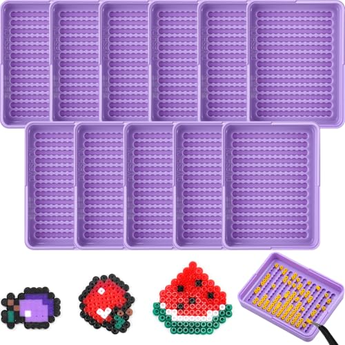 Beeveer 12 Stück 2,6 mm Sicherungsperlen, 6,6 x 5,1 cm, Perlensortiertabletts, Organizer, effiziente Sortierwerkzeuge für schmelzende Perlen für Bastelarbeiten, Kunsthandwerk von Beeveer