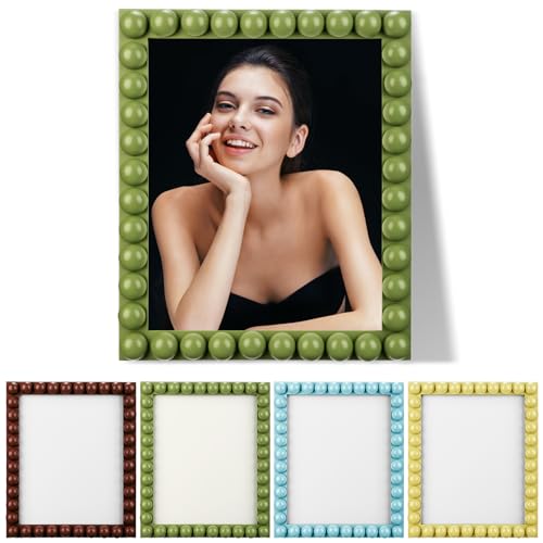 Beeveer Bilderrahmen aus Holz, 20,3 x 25,4 cm, Boho, Bauernhaus, Fotorahmen, Geburtstag, Hochzeit, Jahrestag, Geschenk für Vintage, rustikale Wand- und Tischdekoration, dekorativ (Vintage-Grün) von Beeveer